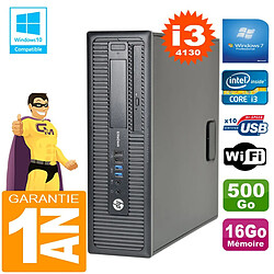 PC HP EliteDesk 800 G1 SFF Core I3-4130 16Go Disque 500Go Graveur DVD Wifi W7 · Occasion 