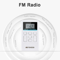 Acheter Universal Récepteur radio portable FM TR612 avec casque de 3,5 mm pour l'interprétation simultanée de grandes conférences(blanche)