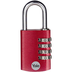 Cadenas à combinaison en aluminium Yale rouge