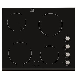 Table de cuisson vitrocéramique 60cm 4 feux 6000w noir - ehv6140fok - ELECTROLUX 