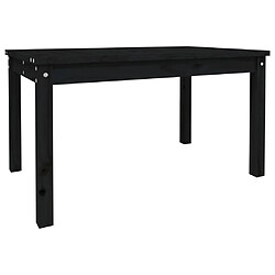 vidaXL Table de jardin noir 82,5x50,5x45 cm bois massif de pin