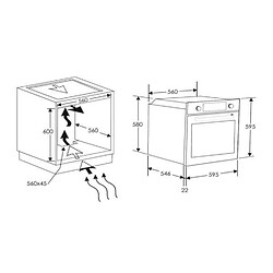 Avis Four intégrable 70l 60cm émail inox - FIDCX100 - CANDY