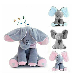 Universal Music Elephant Plush Toy Stuffed Singing Doll Baby Kids Gift(Gray)