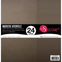 Sultane A 24 papiers Scrapbooking Marron - 300g/m2 - H : 30,5 cm 