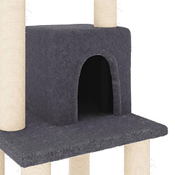 Acheter vidaXL Arbre à chat avec griffoirs en sisal Gris foncé 105 cm