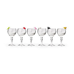 Qualy Set de 6 marques verres Colibri 