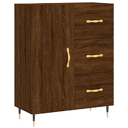 Maison Chic Buffet,Meuble de Rangement,commode pour salon,Cuisine chêne marron 69,5x34x90 cm bois d'ingénierie -MN64524