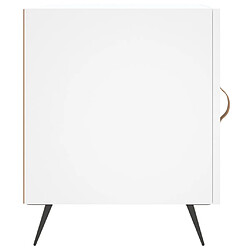 Maison Chic Table de chevet Table de Nuit Meuble de Rangement blanc 40x40x50 cm bois d’ingénierie pas cher