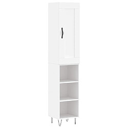 vidaXL Buffet haut Blanc 34,5x34x180 cm Bois d'ingénierie