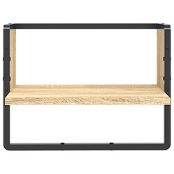 Avis vidaXL Étagère murale avec barre chêne sonoma 40x25x30 cm