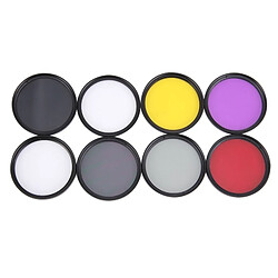 Wewoo Filtre rouge et jaune Violet pour GoPro HERO4 / 3+ / 3 & Xiaomi Yi I / II 4K Sport Action Caméra 11 en 1 Professionnel 52mm à lentille CPL + UV + ND8 + ND4 + ND2 + étoile 8 + + + FLD / boîtier imperméable à l'eau adaptateur de protection