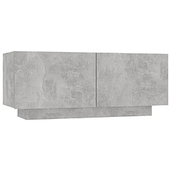 Maison Chic Table de chevet Table de Nuit Meuble de Rangement Gris béton 100x35x40 cm Aggloméré