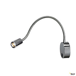 Applique intérieure et liseuse LED avec interrupteur SLV DIO FLEX PLATE, chrome, 2700 K 