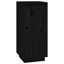 vidaXL Armoire à chaussures Noir 35x35x80 cm Bois de pin massif