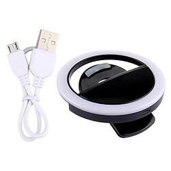 Acheter Wewoo Pour iPhone, Galaxy, Huawei, Xiaomi, noir LG, HTC et autres smartphone avec clip Câble USB Chargeur de lumière de beauté Selfie,