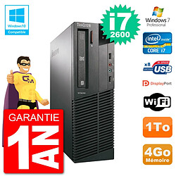 PC Lenovo ThinkCentre M82 SFF i7-2600 RAM 4Go Disque Dur 1To Graveur DVD Wifi W7 · Occasion 