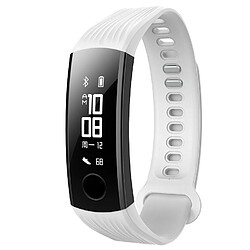 Wewoo Bracelet pour montre connectée Dragonne de remplacement en silicone Huawei Honor Band 3 Blanc