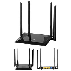 NC Routeur WiFi sans Fil Gigabit AC1200 2.4/5 GHz Dual Band 10/100 Mbit Noir Mode 4-en-1 WPS 