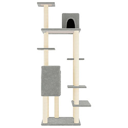 Acheter Arbre à chat avec griffoirs,niche pour chat en sisal Gris clair 154 cm -MN24517