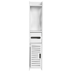 Avis Wewoo Armoire de toilette de salle de bains Support de rangement pour étagères en placard de bois blanc petit