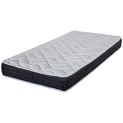 Ebac Matelas 90x190 Malta - Mousse - Hauteur 20 cm - 3 zones - Soutien très ferme Matelas mousse Malta 90x190. Hauteur 20 cm - Suspension mousse HD - Face supérieure : Ouate Ebafill 500g - Face inférieur : Ouate Ebafill 500g - Finitions: Tissu deco anthracite A1 - Coutil: Stretch 100% polyester - Accueil: Tonique - Fermeté : Ferme