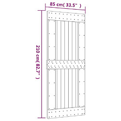 Acheter vidaXL Porte coulissante et kit de quincaillerie 85x210 cm pin massif