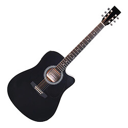 Classic Cantabile WS-10BK-CE Guitare Folk / de Western Noir Avec Microphone 