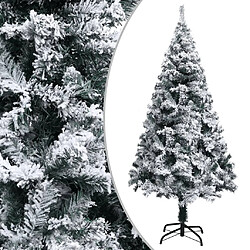 vidaXL Sapin de Noël artificiel avec neige floquée vert 120 cm PVC 