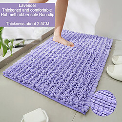 LUUCOZK Tapis de bain antidérapants absorbants à séchage rapide - 51 x 81 cm - Lavande-Taille standard 