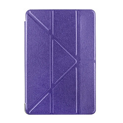 Wewoo Smart Cover Violet pour iPad mini 4 Transformers Style soie Texture horizontale Flip solide couleur étui en cuir avec support