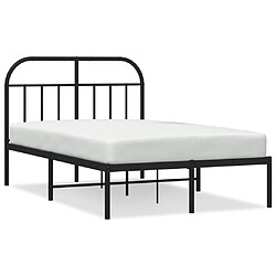 Maison Chic Lit adulte - Cadre de lit métal avec tête de lit,Structure du lit Contemporain pour chambre noir 120x190 cm -MN31498