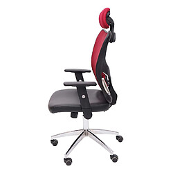 Avis Mendler Chaise de bureau professionnelle Atlanta, chaise de direction, pivotante, similicuir ~ rouge