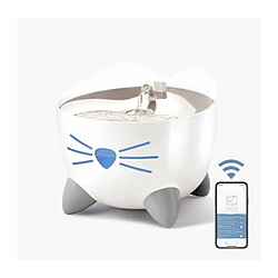 Cat-it CAT IT Fontaine a eau connectée pour chat - 2L (Acier inox, stérilisation UVC et application)