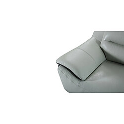 La Maison Du Canapé Fauteuil cuir Design JUDE Gris perle pas cher