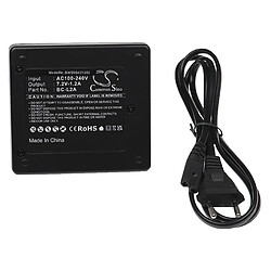 vhbw Chargeur double compatible avec Sokkia GIR1600 GPS Receiver, GM52-S, GNSS Receivers appareil de mesure / batterie - Noir, plastique 