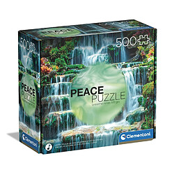 Clementoni- Peace The Flow 500 pièces, paysages, Puzzle Relaxant, Divertissement pour Adultes-fabriqué en Italie, 35117, Multicolore, Medium