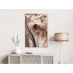 Decoshop26 Tableau toile de décoration murale impression premium en partie sur châssis en bois motif Mountain Serpentine (1 Part) 60x90 cm 11_0014004