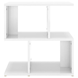 Maison Chic Table de chevet,Table de nuit,Table d'appoint pour salon Blanc brillant 50x30x51,5 cm Aggloméré -MN41947 pas cher