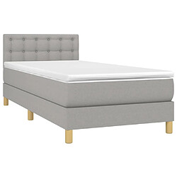 Avis Sommier à lattes et LED,Cadre à lattes de lit avec matelas pour Adulte Gris clair 80x200cm -MN57309