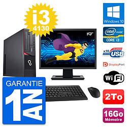 PC Fujitsu E920 DT Ecran 19" Intel i3-4130 RAM 16Go Disque 2To Windows 10 Wifi · Occasion 