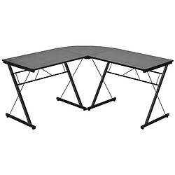 Helloshop26 Bureau d'ordinateur en forme de L détachable à angle réversible 150x150x76cm noir 20_0004835 