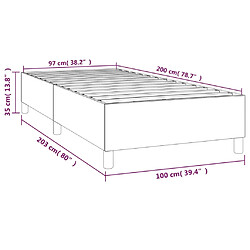 vidaXL Cadre de lit sans matelas cappuccino 100x200 cm similicuir pas cher