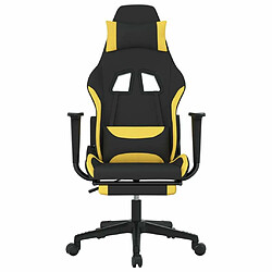 Avis Maison Chic Chaise de jeu, Chaise gaming de massage avec repose-pied, Fauteuil gamer,Chaise de Bureau Noir et jaune Tissu -GKD63387