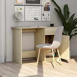 Acheter Maison Chic Bureau,Table de travail,bureau de travail pour chambre Chêne sonoma 100 x 50 x 76 cm Aggloméré -GKD27997