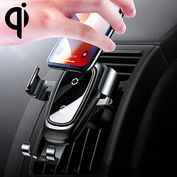 Wewoo Chargeur Voiture 10W Max Alliage D'aluminium + Verre De Gravité Support De Téléphone De Qi Sans Fil Chargeur, Pour iPhone, Galaxy, Sony, Lenovo, HTC, Huawei, & Autres Smartphones 4-6.5 pouces Tarnish