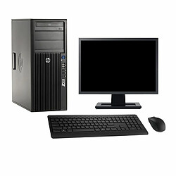 PC Tour HP Z210 Ecran 22" Intel i7-2600 RAM 32Go SSD 120Go Windows 10 Wifi - Occasion