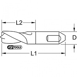 KS TOOLS 332.0310 Foret à dépointer HSSE-TIN 90mm