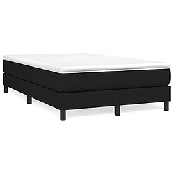 vidaXL Sommier à lattes de lit avec matelas Noir 120x200 cm Tissu