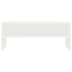 Avis vidaXL Meuble TV Blanc 100x40x40 cm Bois d’ingénierie