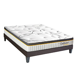 Ensemble Bellecour 3.0 Ensemble BELLECOUR 3.0 140x190 cm | Matelas Ressorts ensachés + Sommier Bois